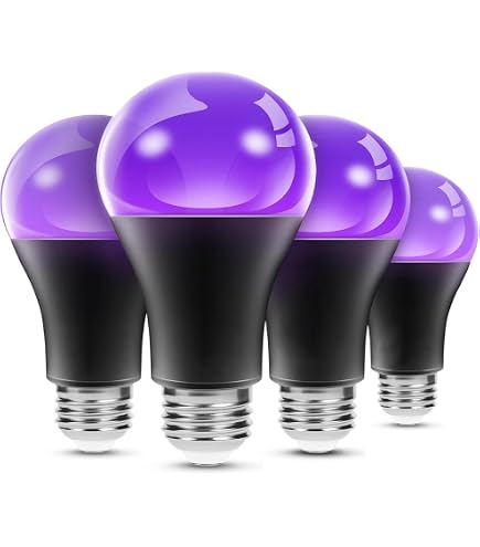 2 Ampoules UV LED 11W E27 | Lumière Noire 385-400nm | Pour Fête, Bar, Déco Fluorescente | Effet Fluorescent Halloween
