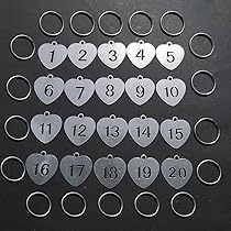 Amazon | 番号札アルミ合金30枚タグ クローク札 荷札 荷物整理