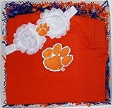 Clemson Tigers Baby Onesie And Shabby弓ヘッドバンドギフトセット