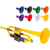 pInstruments ピーインストゥルメンツ プラスチック製管楽器 トランペット pTrumpet Bb調 軽量&高耐久ABS製 バイオコート抗菌 PTRUMPET1Y イエロー [マウスピース/キャリーバッグ付属] 【国内正規品】