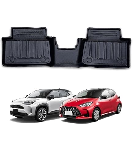 Amazon | ヤリス ヤリスクロス 3D フロアマット AT車 2WD 後部座席用