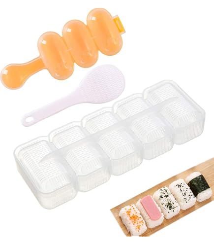 Lot De 4 Moules à Sushis Nigiri Anti-Adhésifs - Kit Fabrication Sushis Et Onigiri En PP