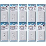 Mommys Helper - Safe Plate Electrical Outlet Covers Standard 10 Pk, White by Mommy's Helper