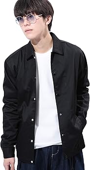 JIGGYS SHOP コーチジャケット メンズ ジャケット ツイル アウター ジャンバー ブルゾン 秋服 無地