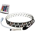 12V フルカラー（RGB） LEDテープライト 50cm 3チップ 防水 黒ベース (リモコン付き)
