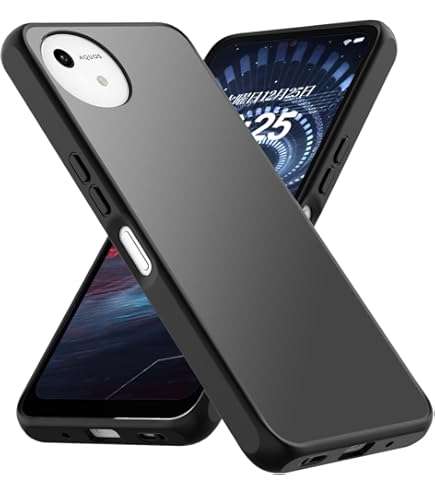 Amazon.co.jp: AQUOS wish5 ケース ブラック ガラスフィルム付き