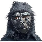 【ノーブランド品】本物そっくり ラバー ゴリラ マスク リアル フルフェイス かぶりもの どっきり 動物 アニマル お面 コスプレ 仮装 パーティー ハロウィン