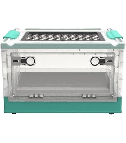 Amazon | 40cm30cm30cm爬虫ケージ 中間仕切り付き2匹のペットを隔離