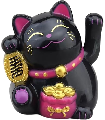 Amazon.co.jp: 大型招き猫、11インチの陶器製招き猫、手を振る招き猫の