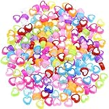 gresorth 600個マルチカラーハート形状のアクリルビーズDIYハンドメイドブレスレット、ネックレス、キーチェーン4 x 8 mm