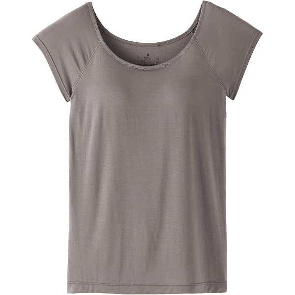 Amazon.co.jp: 無印良品 婦人 なめらかリブブラ半袖Tシャツ レディース