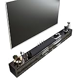 壁掛けテレビ壁掛け棚ウォールキャビネットフローティングTVスタンドコンポーネントシェルフ、壁に取り付けられたメディアコンソール、3ドアキャビネットユニットを備えたセットトップボックスストレージシェルフ、47.2インチ（白）（色：A、サイズ：120cm