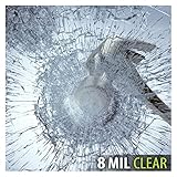 BdF s8mcウィンドウフィルムセキュリティと安全クリア8 Mil 12 Inch x 14 Feet