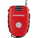 ROCKBROS(ロックブロス)ワイヤーロック 自転車 鍵 巻き取り式 ダイヤルロック 4桁 94cm 盗難防止 コンパクト ケーブルロック サドルロック マウンテンバイク 旅行荷物 スキースライド スノーボード ベビーカー スーツケース 防犯ロック
