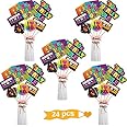24 Pieces 50's Rock and Roll/ 80's Retro Party Decorations, 50's Sock Hop/1980's Centerpiece Sticks Baby Shower or Birthday P