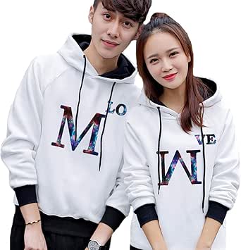 Amazon Co Jp レモンツリーセブン Lemon Tree7 男女2セット 人気 ペアルック カップル パーカー 春秋 フード付きパーカー Love ディズニーランドへ お揃い 長袖 ペア パーカー 服 ファッション小物