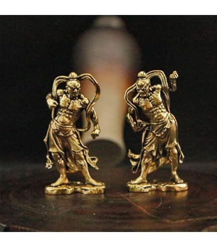 Amazon｜【仁王像(金剛力士)】二尊一組像セット木彫り仏像 高さ31cm