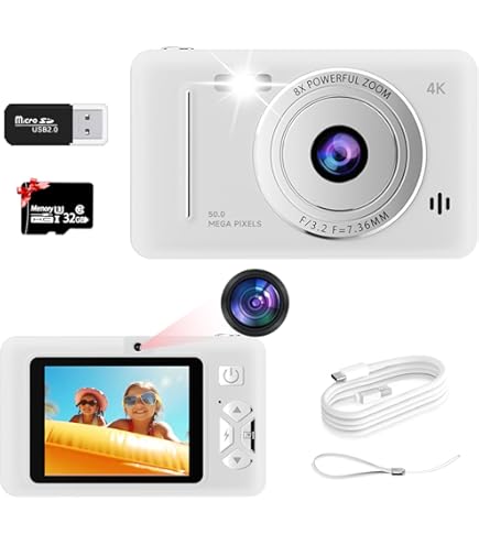 Amazon | 4Kデジタルカメラで！6800万画素で驚きの鮮明さ。2.8インチ