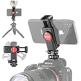 VIJIM カメラスマホホルダーセットスマートフォン三脚マウント ホットシューマウント付き1/4スレッド 三脚 360度回転 自拍棒 相機适用