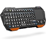 タッチパッド搭載のFosmon携帯式軽量小型 ミニワイヤレスBluetoothキーボードコントローラー マウス 一体型（QWERTYキーパッド）Apple iOS/Android / Windows スマホ、タブレット、PS3 / PS4、ラップトッ