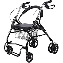 【美品】椅子付き　歩行器　シルバーカー 法人限定 歩行車 折りたたみ 歩行器 押し車 シルバーカー 歩行