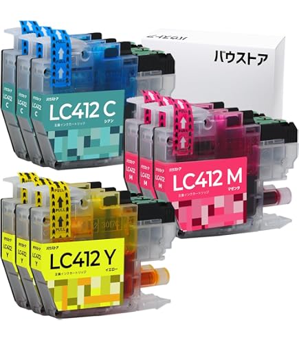 Amazon.co.jp: バウストア Brother LC412XL LC412XL-4PK 染料 互換