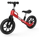 Thinkmax キッズバイク ペダルなし自転車 キックバイク 12インチ 高さ調整可能 子供用自転車 2～5歳 レッド