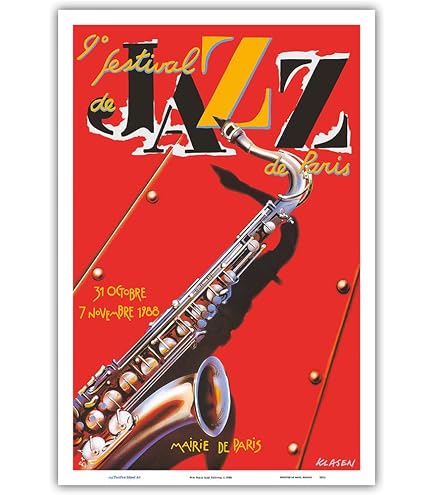 Affiche Vintage John Coltrane - Décoration Concert Jazz - Poster Musical Rétro Multicolore