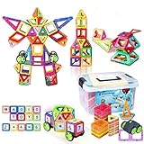 Kingstar 立体パズル 磁気おもちゃ マグネットブロック磁気ブロック76個 磁石ブロック マグネット3d立体パズル 外しにくい カラフル 磁石付き 積み木 幾何学認知 知育玩具 磁性構築ブロック