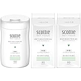 スコッティ ウェットティシュー 除菌 ノンアルコールタイプ 本体 100枚+詰替80枚×2個