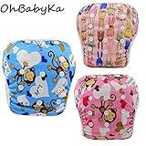 OHBABYKA遊びパンツ 0-3歳 べビー 赤ちゃん用 ボタンでサイズ調整可能 防水外層 オムツカバー スイミング教室 公園 海水浴 温泉旅行 水着 スイムウェア 女の子 男の子 男児 女児 オムツ