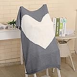 毛布の子供のエアコンの毛布の赤ちゃんの男の子と女の子の毛布愛毛のキルト (グレー)