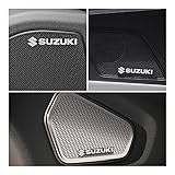TEUCRO 車ステッカー 車ホーンのロゴステッカー 車スピーカーのステッカー 車用金属装飾ロゴステッカー 車エンブレム 4枚セット (スズキ)