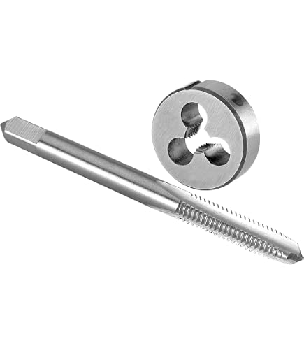 3-Piece 4-40 UNC Tap And Die Set - High Speed Steel Thread Repair Kit For Bolts & Screws