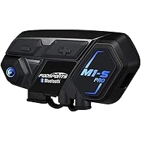 FODSPORTS バイク インカム M1-S Pro インカム 最大8人同時通話 連続使用20時間 通信自動復帰 日本語音声案内 音楽共有 異なるインカムとの接続可能 強い互換性 Bluetoothインカム バイク用インカム ヘルメット ヘッドセッ