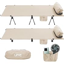 Amazon.co.jp: UNE コット キャンプコット 2WAY アジャスタブル