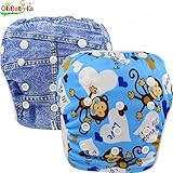 OHBABYKAブランド ベビー 水着 スイムパンツ　赤ちゃん　水遊び用おむつ　男の子女の子新生児子供用キッズサイズ大人気可愛い洗え経済的調整可能　防水ウォータープルーフ生地　安くて再利用可能 おすす