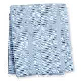 lulujo Baby Cellular Baby Blanket, Blue