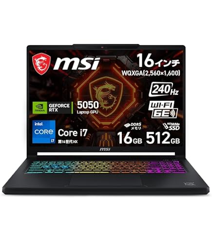 Amazon.co.jp: MSI ゲーミングノートPC Crosshair 16 HX E14W GeForce