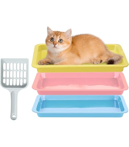 5-Pack Kitten Litter Box Set – Small, Low-Entry Travel Trays With Scoopers For Cats, Rabbits & Guinea Pigs - View #4