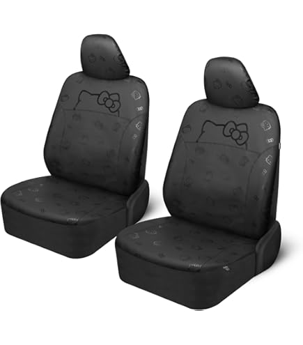 Amazon.co.jp: ハローキティ カーシートカバー 黒と赤のフロントシート