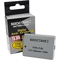 Amazon | SIXOCTAVE LP-E5 キヤノン 互換バッテリー [ 純正充電器で