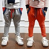 【 韓国スタイル子供服】 長ズボン オリジナル ・ 男の子長ズボン アルファベット プリント / ポケット付き！100/110/120/130/140 Gray,140cm