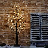 Vanthylit 60CM 24LT桜の木ライトフラワー盆栽ツリーライト室内装飾、バッテリー駆動