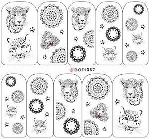 Amazon B67 リアル虎 ウォーターネイルシール 写ネイルっぽい ジェルネイル ジェルネイルやスカルプにおススメ ノーブランド品 シール ステッカー 通販