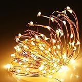 Lipoint 5Ｍ 50LED イルミネーションライト ストリングライト ソーラーパネル充電式 ジュエリーライト ワイヤーライト 防水 結婚式 パーティー ガーデン 庭 電飾 クリスマス 屋外 室内