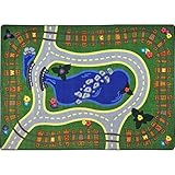 Joy Carpets Kid Essentials Early Childhood Alphabet Express Rug Multicolored 10'9 x 13'2 [並行輸入品]