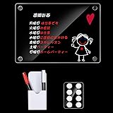 予定表 ホワイトボード マグネットボード スケジュールボード 冷蔵庫 マグネットメモ 透明板 カレンダー アクリル月間 週間予定表 マグネットシート 冷蔵庫に貼る 壁掛け 毎日の計画、予定、買い物リスト 掲示板 伝言 メモー用に対応 在庫管理 家庭用
