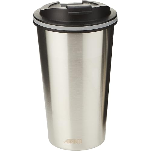 Avanti GOCUP Double Wall Insulated Travel Cup, 355ml / 12oz, Brushed Stainless Steel