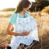 terveテルヴェ ムレない 授乳ケープ 汗っかきの赤ちゃんに優しい 綿100%　ガーゼ 生地 ワイヤー入り 収納袋付き(isla-c)